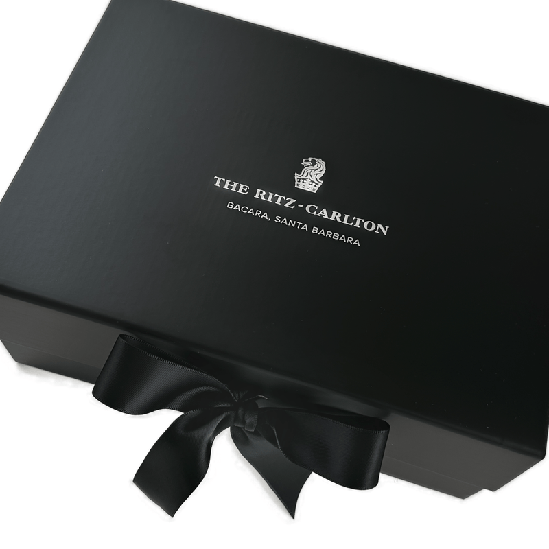 Black A5 Deep Magnetic Gift Boxes With Changeable Ribbon