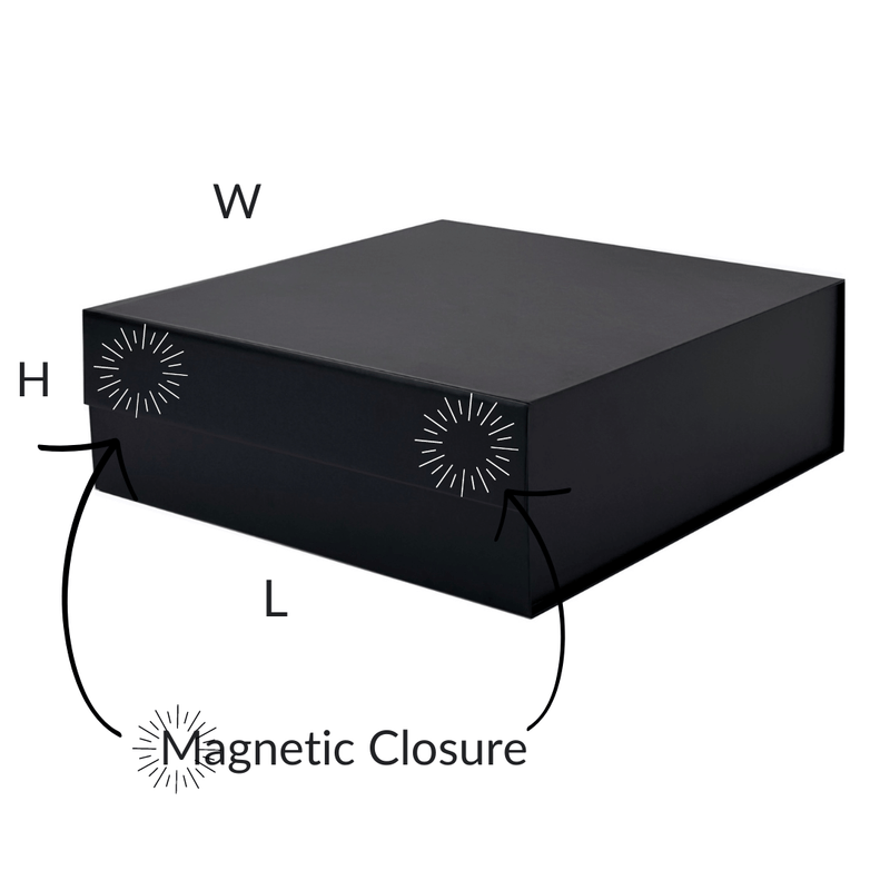 Black Large Square Magnetic Gift Boxes