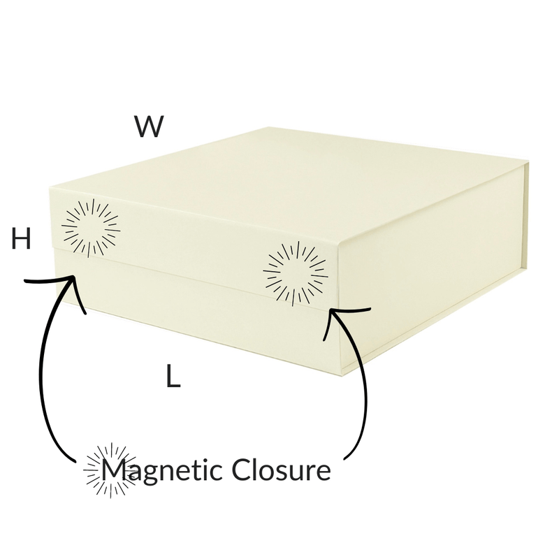 Ivory Large Square Magnetic Gift Boxes