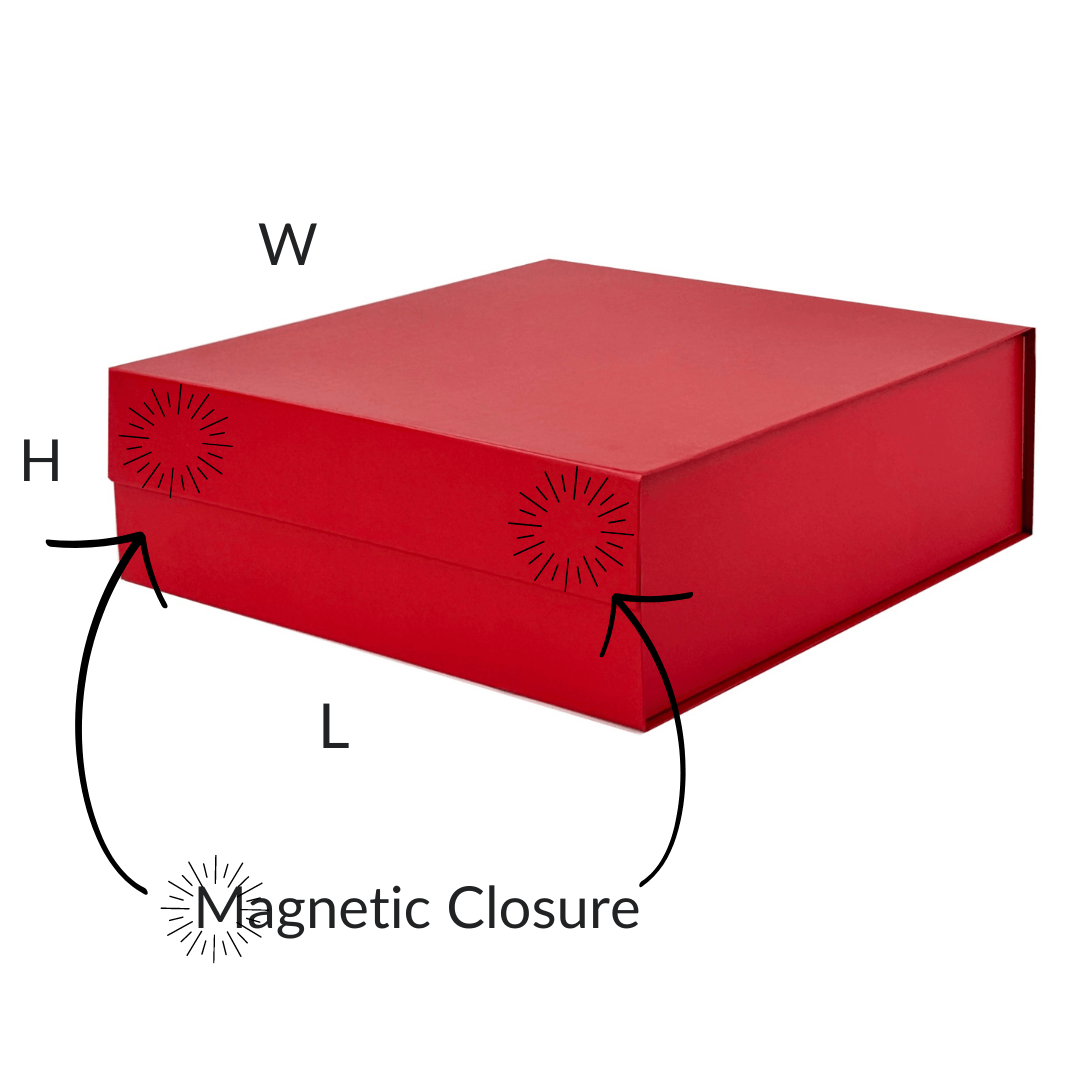 Sample - Red Large Square Magnetic Gift Box