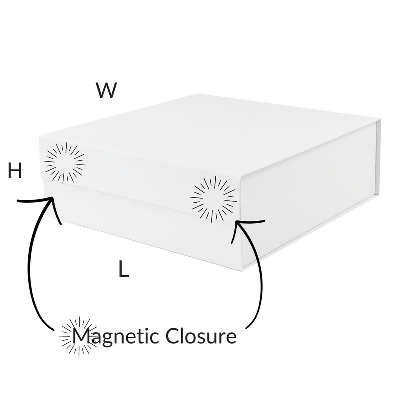 White Large Square Magnetic Gift Boxes