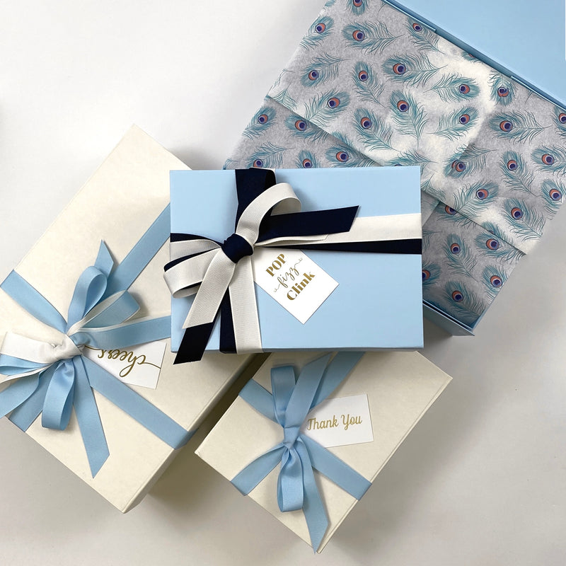 baby blue and ivory wholesale magnetic gift boxes 