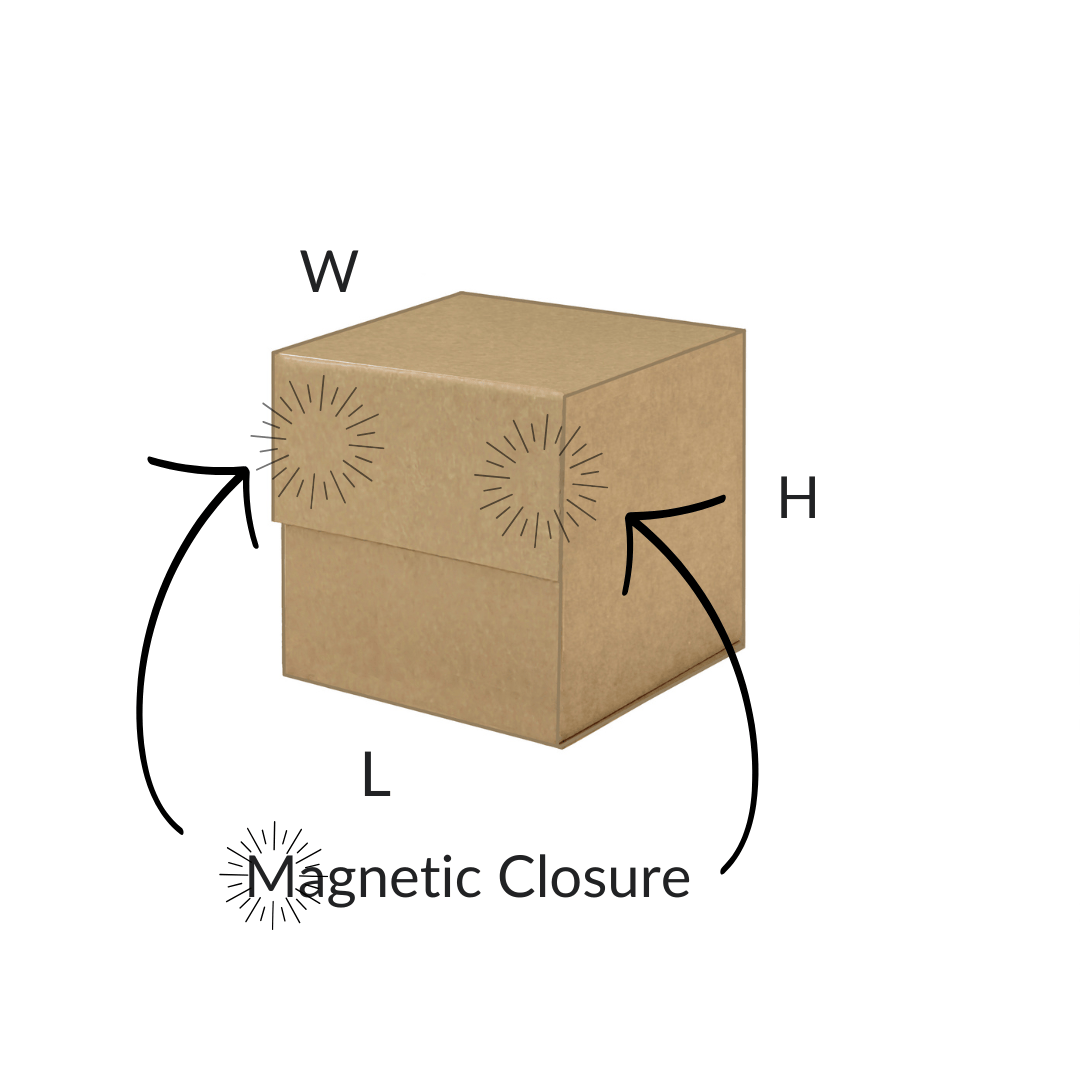 Natural Kraft Small Cube Magnetic Gift Boxes