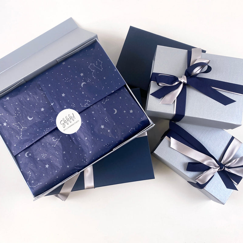 Silver magnetic gift box collection