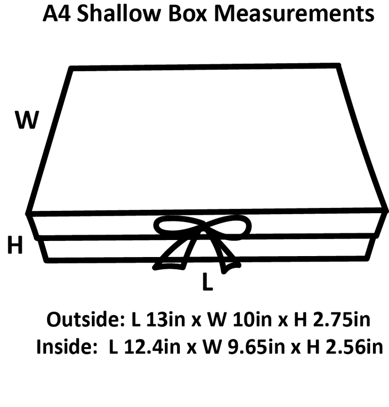 Sample  - White A4 Shallow  Magnetic Gift Box With  Changeable Ribbon