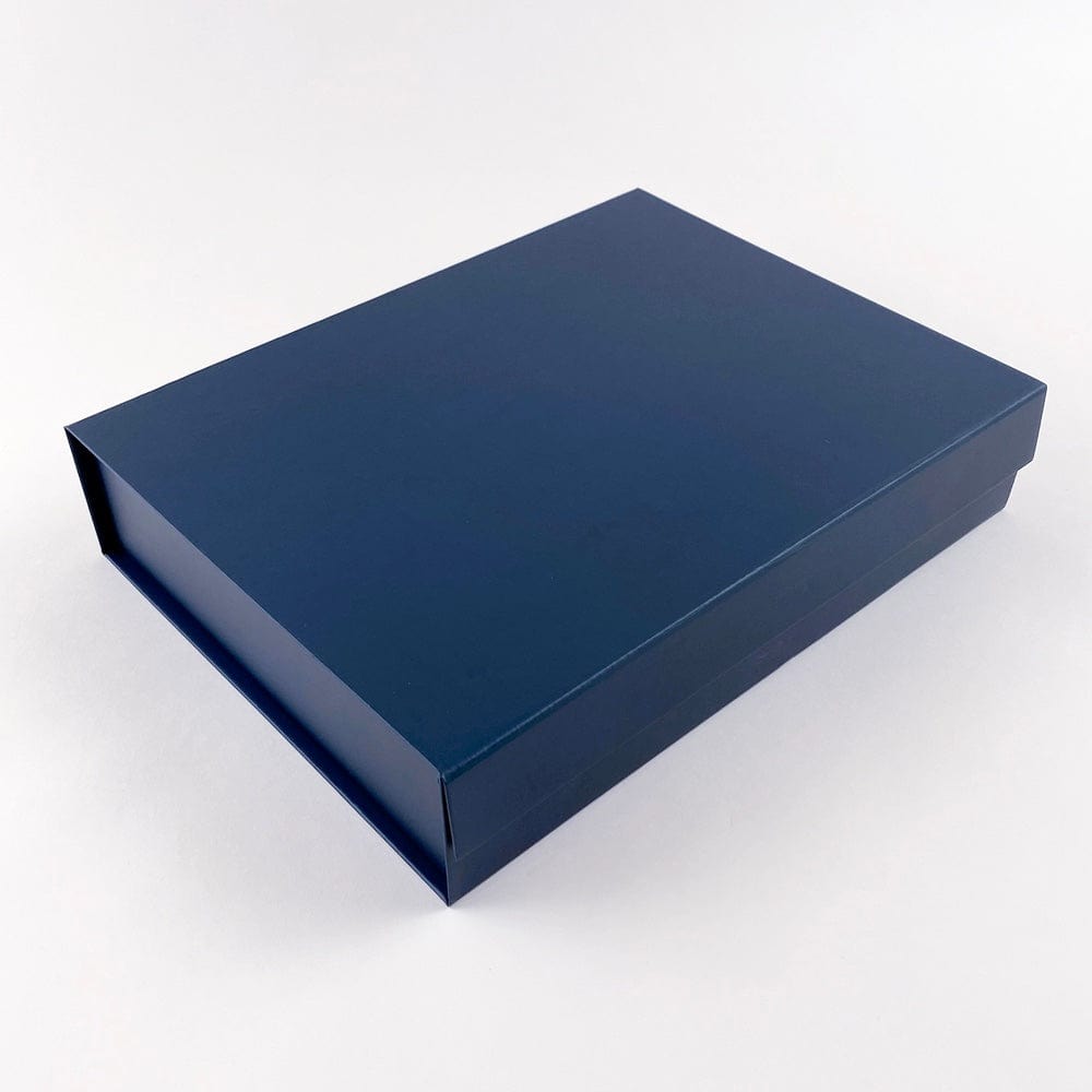 Sample - Navy Blue A4 Shallow Magnetic Gift Box