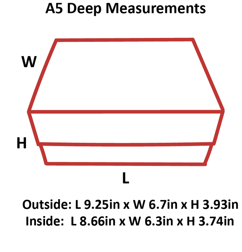 Red A5 Deep Magnetic Gift Boxes