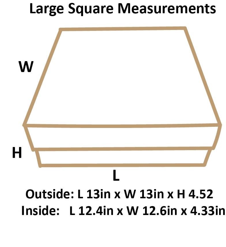 Sample  - Natural Kraft Large Square Magnetic Gift Box