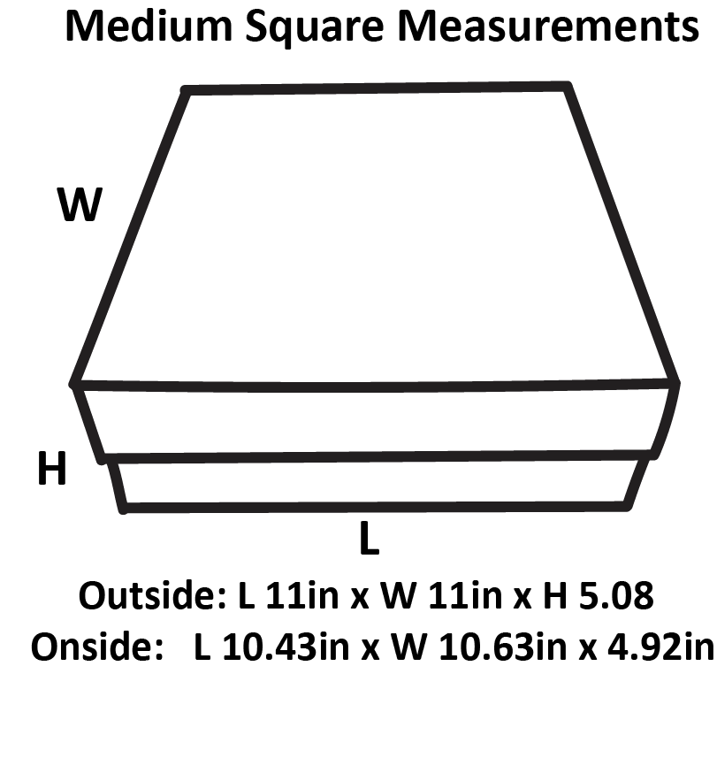 Black Medium Square Magnetic Gift Boxes