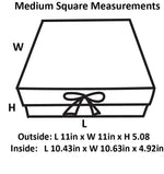 White Medium Square Magnetic Gift Boxes With Changeable Ribbon