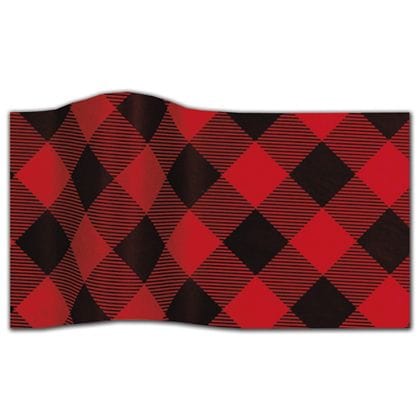 plaid gift box tissue paper