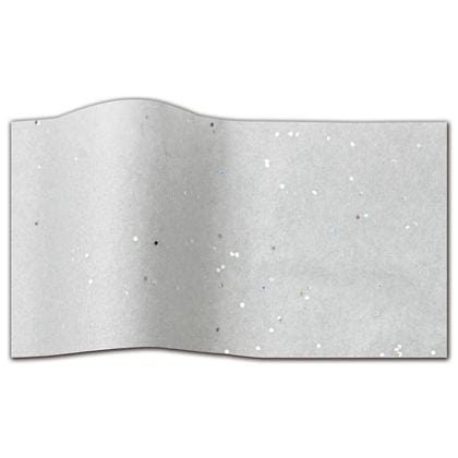 silver sparkle gift box tissue paper